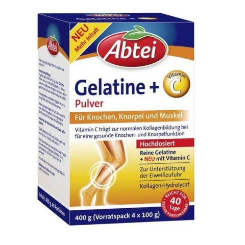 Abtei Gelatine Żelatyna + Wit. C 400 g Abtei Gelatine Żelatyna + Wit. C 400 g