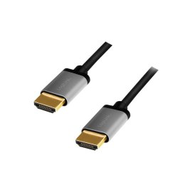 Kabel HDMI 4K/60Hz, aluminium 1m Czarny
