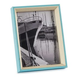 Ramka na Zdjęcia Niebieski Jasnobrązowy 3 x 22 x 17 cm Szkło Biały Drewno MDF