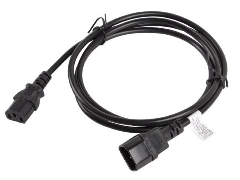 Przedłużacz Lanberg CA-C13E-11CC-0018-BK (C13 / IEC C13 / IEC 320 C13 M - C14 F; 1,8m; kolor czarny) Przedłużacz Lanberg CA-C13E-11CC-0018-BK (C13 / IEC C13 / IEC 320 C13 M - C14 F; 1,8m; kolor czarny)