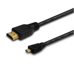 Kabel SAVIO cl-40 (HDMI M - Micro HDMI M; 2m; kolor czarny)