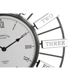 Zegar Ścienny DKD Home Decor 40 x 6,4 x 40 cm Szkło Srebrzysty Złoty Żelazo (2 Sztuk)
