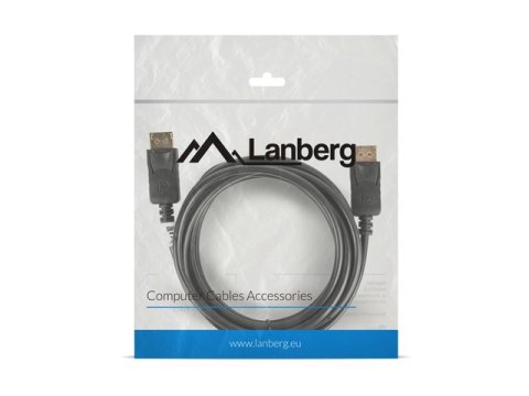 Kabel Lanberg CA-DPDP-10CC-0030-BK (DisplayPort M - DisplayPort M; 3m; kolor czarny) Kabel Lanberg CA-DPDP-10CC-0030-BK (DisplayPort M - DisplayPort M; 3m; kolor czarny)