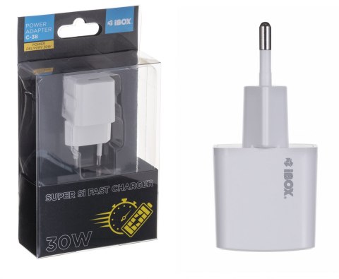 ŁADOWARKA SIECIOWA I-BOX C-38 PD30W USB-C ŁADOWARKA SIECIOWA I-BOX C-38 PD30W USB-C