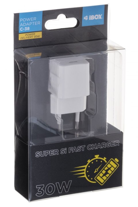 ŁADOWARKA SIECIOWA I-BOX C-38 PD30W USB-C ŁADOWARKA SIECIOWA I-BOX C-38 PD30W USB-C
