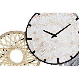 Zegar Ścienny DKD Home Decor Szary Metal Koła Drewno MDF (99 x 7.6 x 54.3 cm)