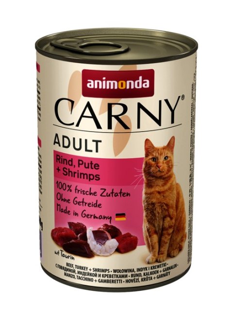 ANIMONDA Carny Adult wołowina, indyk i krewetki - mokra karma dla kota - 400g ANIMONDA Carny Adult wołowina, indyk i krewetki - mokra karma dla kota - 400g