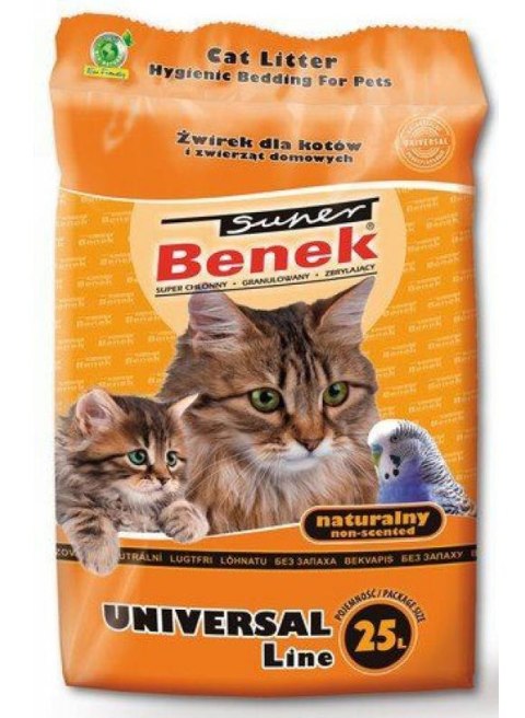 CERTECH Super Benek Uniwersalny Naturalny - żwirek dla kota zbrylający 25 l