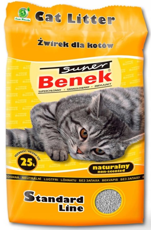 CERTECH Super Benek Standard Naturalny - żwirek dla kota zbrylający 25 l (20 kg)