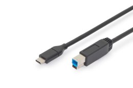 Kabel połączeniowy USB 3.0 SuperSpeed 5Gbps Typ USB C/B M/M Power Delivery czarny 1.8m