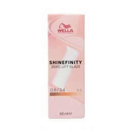 Koloryzacja permanentna Wella Shinefinity Nº 08/34 (60 ml)