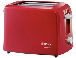 Toster BOSCH CompactClass TAT3A014 (980W; kolor czerwony)