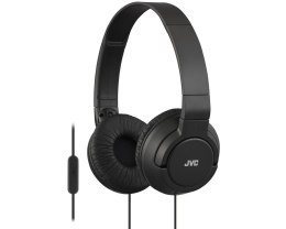 Słuchawki JVC HAS-R185BEF (nauszne; z mikrofonem; kolor czarny)