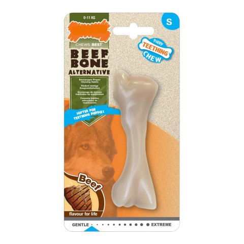 Gryzak dla psa Nylabone Beef Bone Szczeniaki Rozmiar S Tworzywo termoplastyczne Mięso wołowe Gryzak dla psa Nylabone Beef Bone Szczeniaki Rozmiar S Tworzywo termoplastyczne Mięso wołowe