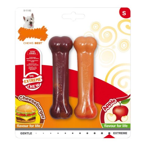 Gryzak dla psa Nylabone Extreme Chew Twin jabłko Ser Hamburgery Rozmiar S Nylon (2 pcs) Gryzak dla psa Nylabone Extreme Chew Twin jabłko Ser Hamburgery Rozmiar S Nylon (2 pcs)