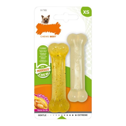 Gryzak dla psa Nylabone Moderate Chew Twin Tworzywo termoplastyczne kurczak XS (2 pcs) Gryzak dla psa Nylabone Moderate Chew Twin Tworzywo termoplastyczne kurczak XS (2 pcs)