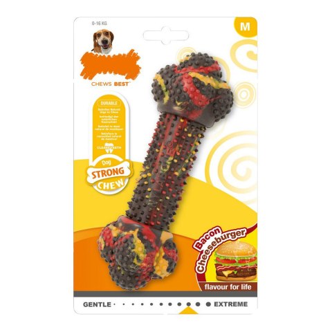 Gryzak dla psa Nylabone Strong Chew Bacon Ser Hamburgery Gumowy Rozmiar M Gryzak dla psa Nylabone Strong Chew Bacon Ser Hamburgery Gumowy Rozmiar M
