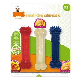 Gryzak dla psa Nylabone Value Pack Bacon Rozmiar S kurczak Tworzywo termoplastyczne (3 pcs)