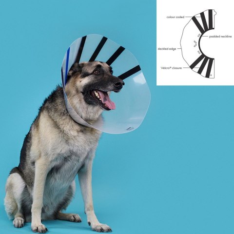 Obroża elżbietańska dla psa KVP EZ Clear (16-19 cm) Obroża elżbietańska dla psa KVP EZ Clear (16-19 cm)