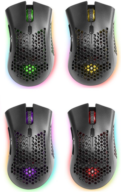 DEFENDER MYSZ BEZPRZEWODOWA GM-709L WARLOCK RF RGB 2400DPI 8P, 5 TRYBÓW PODŚWIETLENIA, DZIUROWANA 52709 DEFENDER MYSZ BEZPRZEWODOWA GM-709L WARLOCK RF RGB 2400DPI 8P, 5 TRYBÓW PODŚWIETLENIA, DZIUROWANA 52709