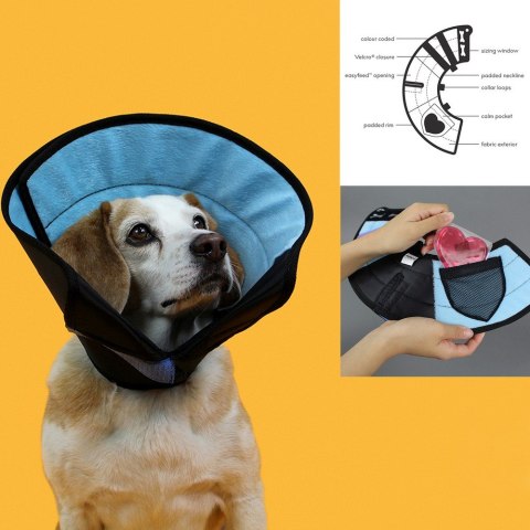 Obroża elżbietańska dla psa KVP Calmer Wielokolorowy (20-28 cm) Obroża elżbietańska dla psa KVP Calmer Wielokolorowy (20-28 cm)