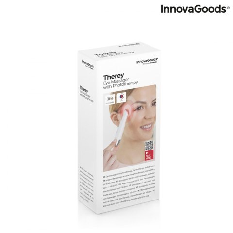 Przeciwzmarszczkowe Urządzenie Masujące do okolic Oczu z Funkcją Fototerapii, Termoterapii i Wibracji Therey InnovaGoods Przeciwzmarszczkowe Urządzenie Masujące do okolic Oczu z Funkcją Fototerapii, Termoterapii i Wibracji Therey InnovaGoods