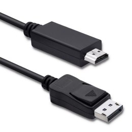 Kabel Qoltec 50441 (DisplayPort M - HDMI M; 2m; kolor czarny)
