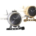 Stolné hodiny DKD Home Decor 23 x 16 x 13 cm Samolot Szkło Srebrzysty Złoty Żelazo (2 Sztuk)