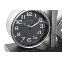 Stolné hodiny DKD Home Decor 23 x 8 x 15 cm Srebrzysty Czarny Żelazo (2 Sztuk)