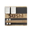Zestaw do Sushi DKD Home Decor Czarny Naturalny Bambus Deska Orientalny 25 x 22 x 3 cm
