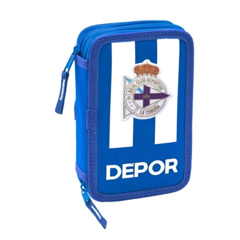Piórnik Podwójny R. C. Deportivo de La Coruña Niebieski Biały 12.5 x 19.5 x 4 cm Piórnik Podwójny R. C. Deportivo de La Coruña Niebieski Biały 12.5 x 19.5 x 4 cm