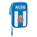 Piórnik Podwójny RCD Espanyol Niebieski Biały 12.5 x 19.5 x 4 cm (28 Części)