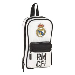 Piórnik w kształcie Plecaka Real Madrid C.F. Biały Czarny 12 x 23 x 5 cm (33 Części)