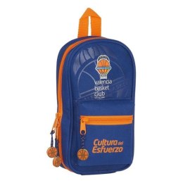 Piórnik w kształcie Plecaka Valencia Basket M747 Niebieski Pomarańczowy 12 x 23 x 5 cm (33 Części)