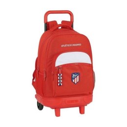 Torba szkolna z kółkami Compact Atlético Madrid M918 Czerwony Biały (33 x 45 x 22 cm)