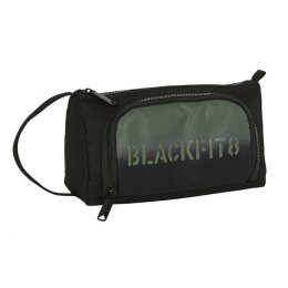 Etui szkolne z akcesoriami BlackFit8 Gradient Czarny Zielony wojskowy (32 Części)