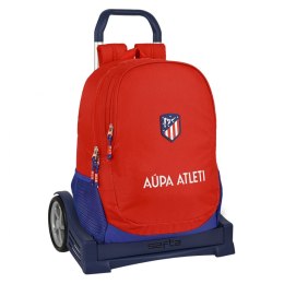 Torba szkolna z kółkami Atlético Madrid Czerwony Granatowy 16 L