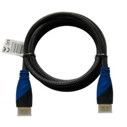 Kabel HDMI (M) 3m, oplot nylonowy, złote końcówki, v1.4 high speed, ethernet/3D, CL-07