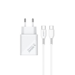 Ładowarka sieciowa USB Quick Charge Power Delivery 3.0 18W +1m kabel USB typ C, LA-05 C