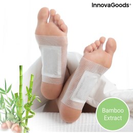 InnovaGoods® Plastry detoksykacyjne do stóp z bambusa, usuwają toksyny i odświeżają stopy, 10 sztuk, dyskretny i wygodny design,