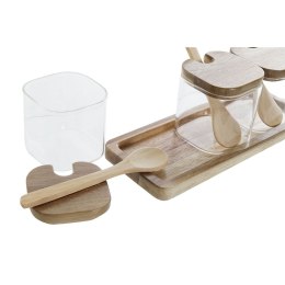 3 pojemniki masy DKD Home Decor Wielokolorowy Przezroczysty Naturalny 150 ml 20,5 x 8 x 1,5 cm